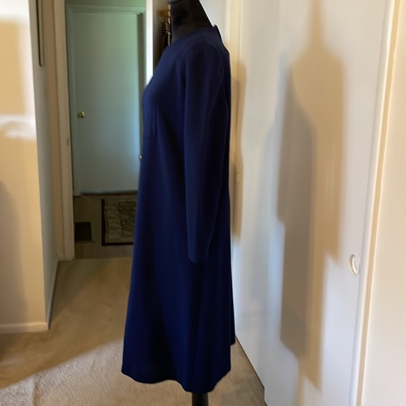 Dressbarn- long sleeved Blue Dress with square design on chest. Size XL. - Picture 3 of 5